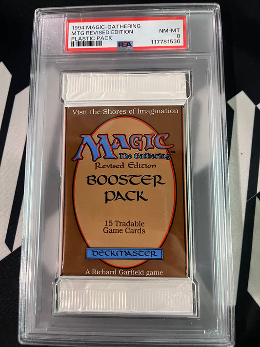 MTG Revised Booster PSA 8 From a Sealed box! 117781536