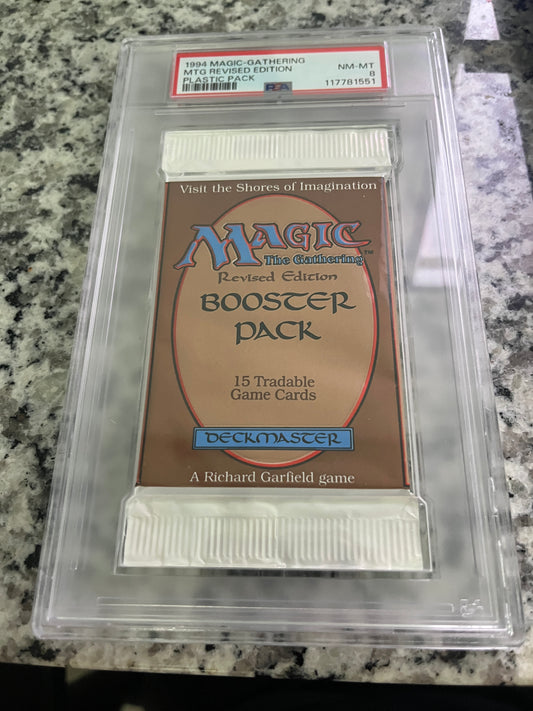 MTG Revised Booster PSA 8 From a Sealed box! 117781551