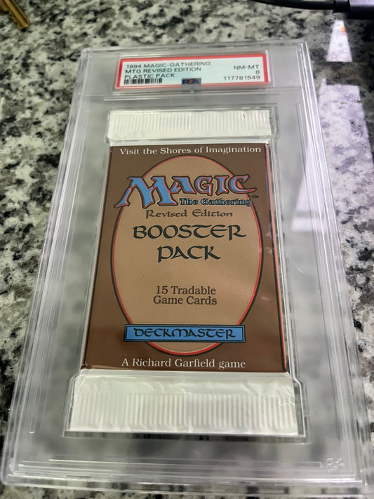 MTG Revised Booster PSA 8 From a Sealed box! 117781549
