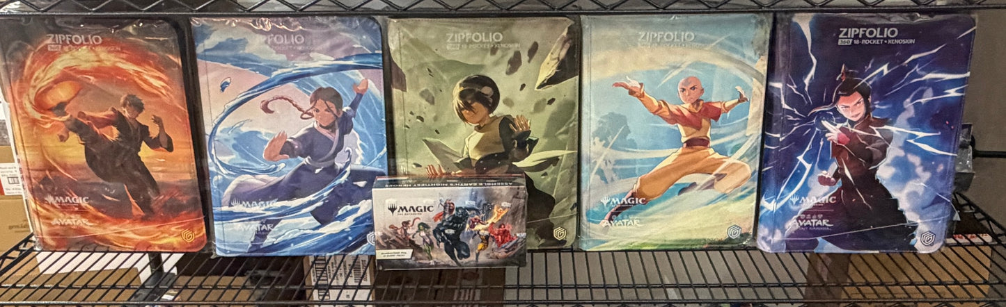 5 SEALED Avatar Zipfolio Folders And 1 FREE Marvel Super Heroes Play Box