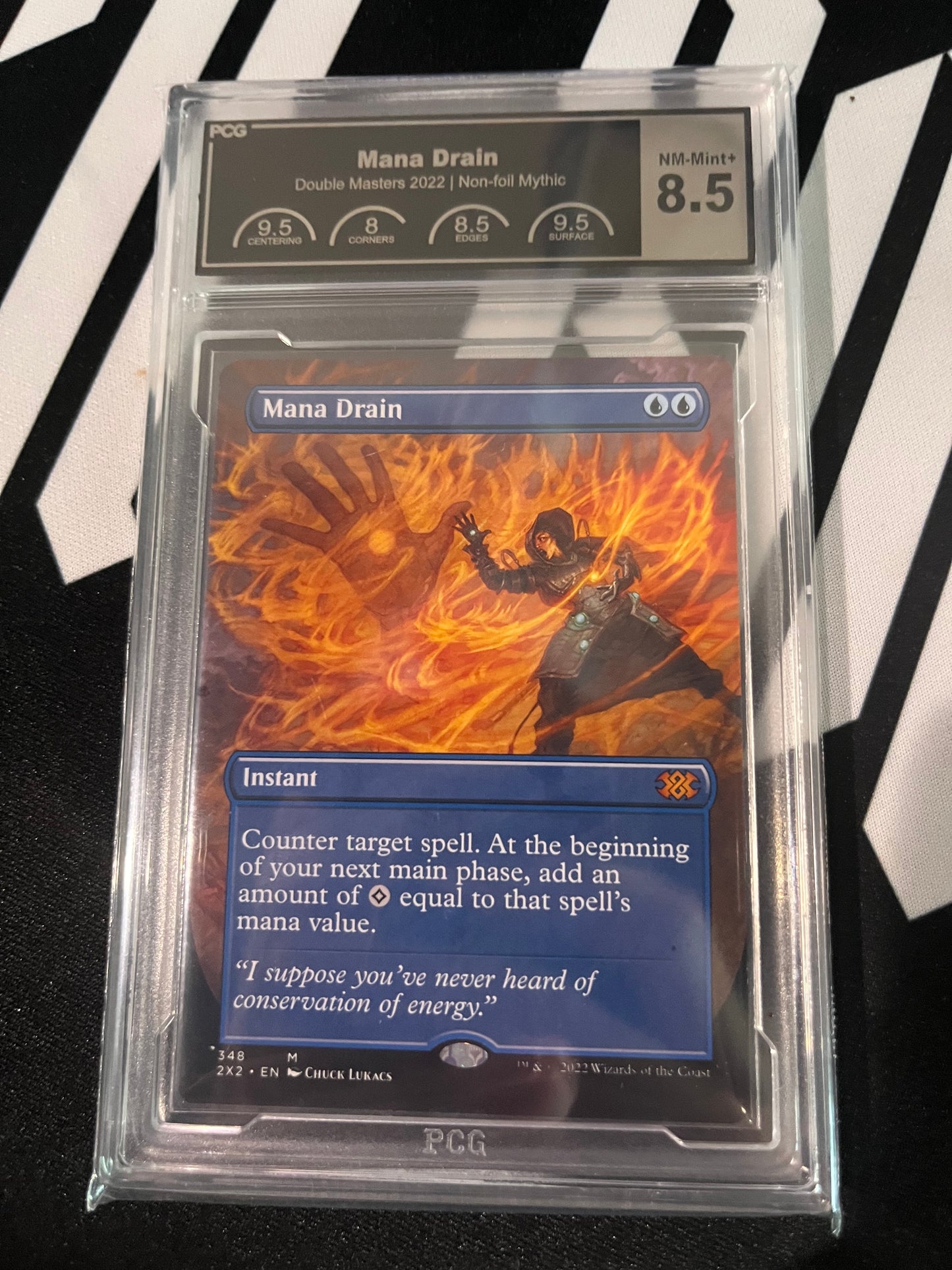 MTG Mana Drain Double Masters 2022 Borderless Non-Foil Mythic PCG 8.5 - 000141607