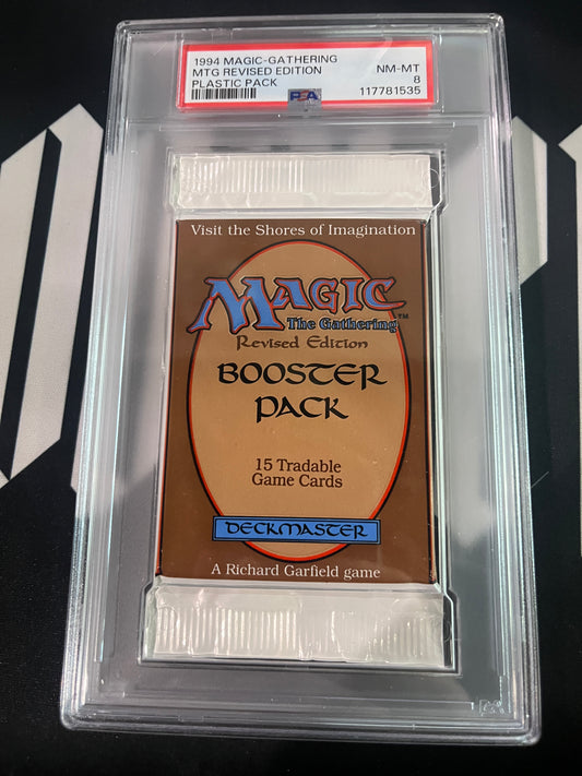 MTG Revised Booster PSA 8 From a Sealed box! 117781535