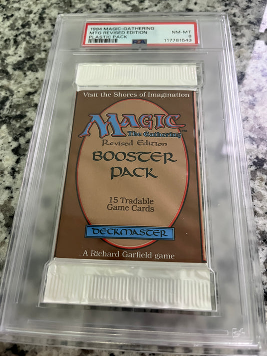 MTG Revised Booster PSA 8 From a Sealed box! 117781543