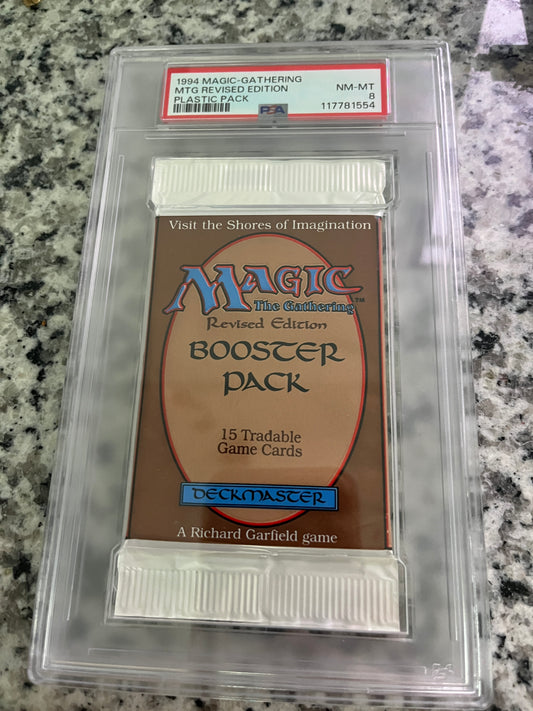 MTG Revised Booster PSA 8 From a Sealed box! 117781554