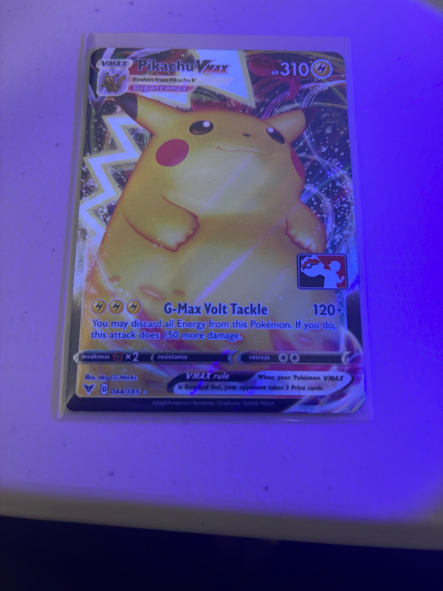 lightly played pikachu vmax prize play series one