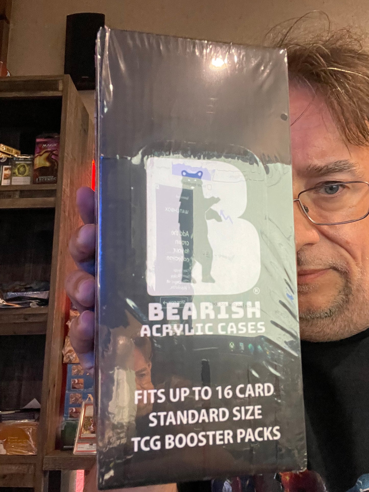 12 Bearish Acrylic Cases! Holds 16 card booster packs!